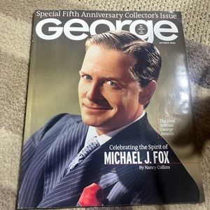 George Magazine OCTOBER 2000 10/00 MICHAEL J. FOX rare 5th Anniversary Edition